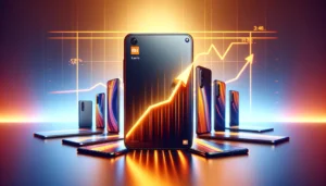 sleek-modern-smartphone-with-the-Xiaomi-logo-representing-the-brands-success-in-the-global-smartphone-market.-The-background-depicts-an-upward-tr
