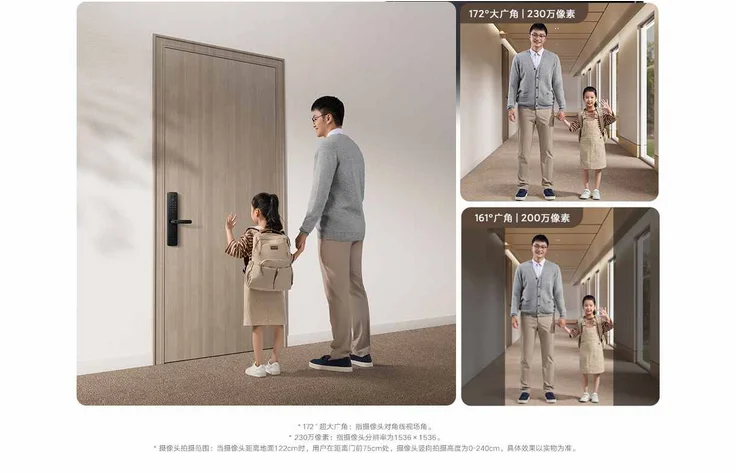 Entdecken Sie die revolutionäre elektronische Türsperre von Xiaomi mit "Katzenaugen"-Technologie. Klare Sicht bei Tag und Nacht, Videokommunikation, AI-Fingerabdruckererkennung und mehr. Holen Sie sich die Xiaomi Smart Door Lock E20 Cat Eye für ein sicheres und intelligentes Zuhause.