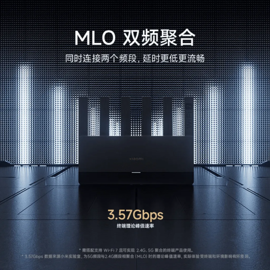 Der Xiaomi BE6500 Router bietet bis zu 3,57 Gbps Geschwindigkeit, MLO-Dual-Band-Aggregation und umfassende Smart Home Integration für ein nahtloses Netzwerk.