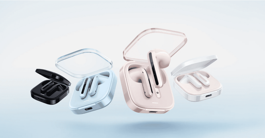 Die Redmi Buds 6 Active bieten ein halboffenes In-Ear-Design, eine lange Akkulaufzeit und verschiedene Klangmodi – ideal für Alltag und Sport.