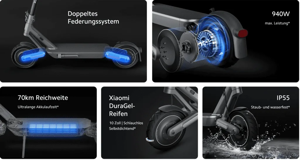 Der Xiaomi Electric Scooter 4 Ultra ist der fortschrittlichste E-Scooter von Xiaomi, ideal für anspruchsvolle Fahrer.
