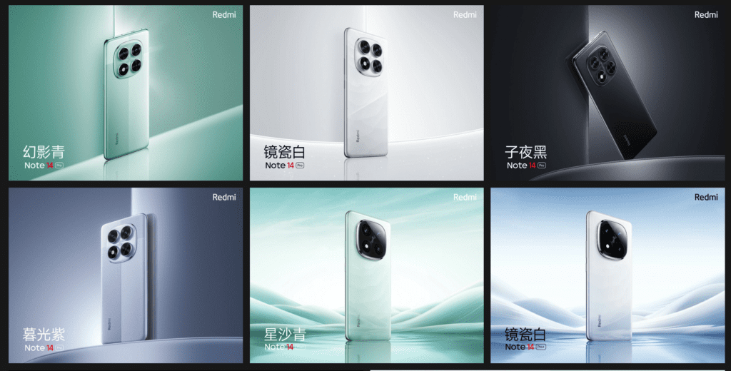 Die neuen Farben des Redmi Note 14 Pro beeindrucken durch Eleganz und Stil. Entdecken Sie die Farboptionen und das Design.