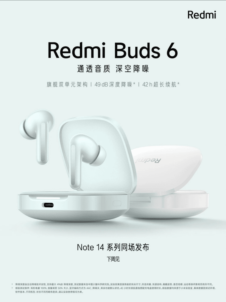 Die Redmi Buds 6 werden am 25. September mit erstklassiger Klangqualität, fortschrittlicher Geräuschunterdrückung und bis zu 42 Stunden Akkulaufzeit veröffentlicht.
