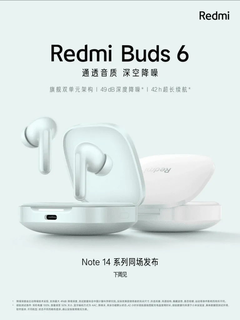 Die Redmi Buds 6 werden am 25. September mit erstklassiger Klangqualität, fortschrittlicher Geräuschunterdrückung und bis zu 42 Stunden Akkulaufzeit veröffentlicht.
