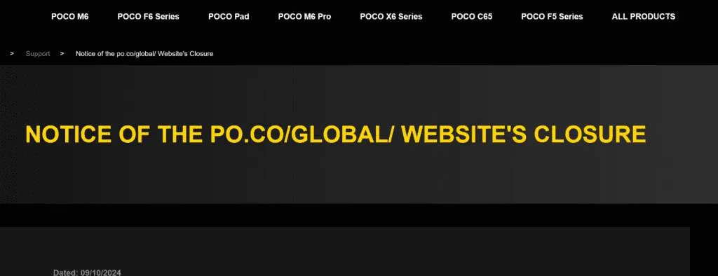 Poco schließt seine Website am 31. Dezember 2024 und migriert Produkte und Dienstleistungen nahtlos in das Xiaomi-Ökosystem.