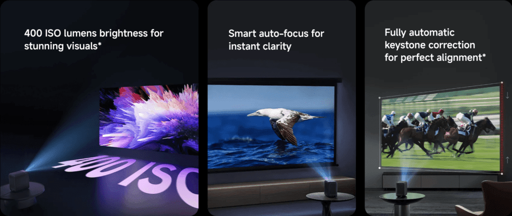 Entdecken Sie den Xiaomi Smart Projector L1 Pro: Höhere Helligkeit, 4K-Unterstützung, Google TV und beeindruckende Audioqualität.