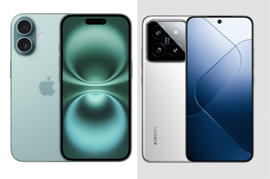 Xiaomi 14, iPhone 16, kompakte Smartphones, High-End-GeräteVergleich Xiaomi 14 vs. iPhone 16: Finden Sie heraus, welches High-End-Smartphone 2024 die bessere Wahl ist.