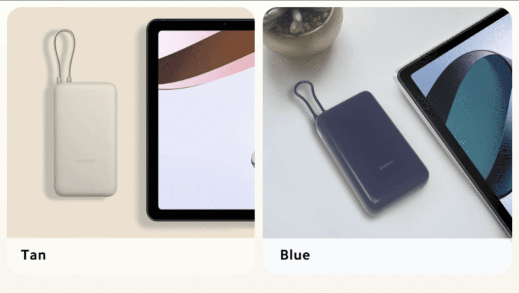 Die Xiaomi 33W Power Bank 20000mAh bietet mit ihrem integrierten Kabel und 33W Schnellladung eine leistungsstarke Lösung.
