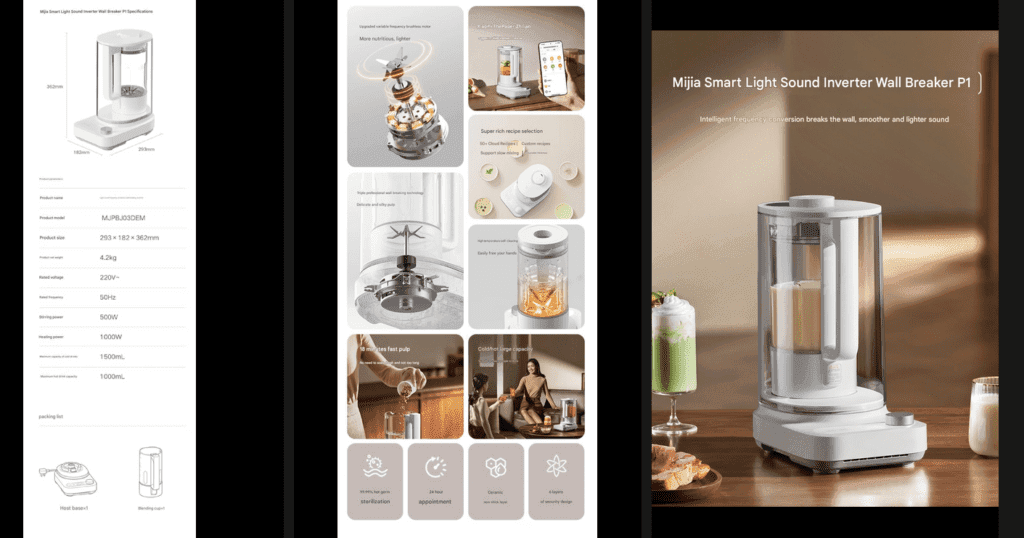 Der Xiaomi Mijia Smart Light-Sound Inverter Blender P1 bietet exzellente Leistung, leisen Betrieb und smarte Funktionen für moderne Küchen.