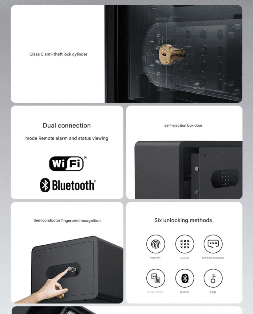 Die Mijia Smart Safe 30cm bietet robuste Sicherheit und innovative Technologie. Jetzt im Vorverkauf ab 649 Yuan erhältlich.

