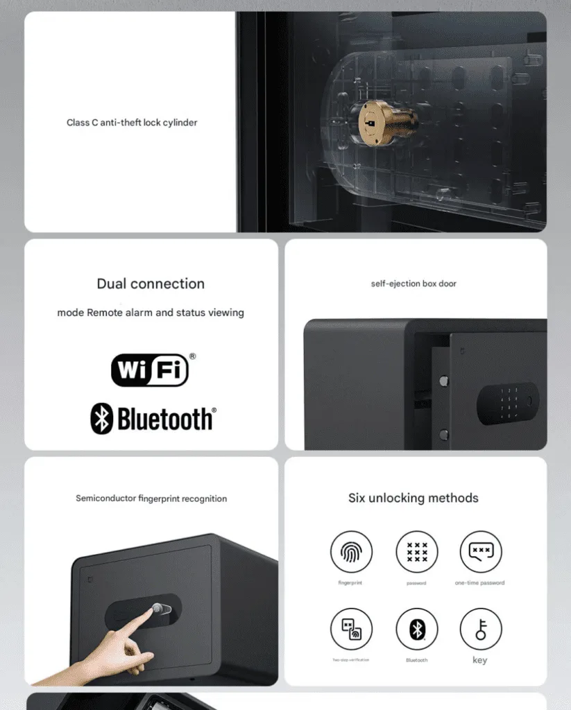 Die Mijia Smart Safe 30cm bietet robuste Sicherheit und innovative Technologie. Jetzt im Vorverkauf ab 649 Yuan erhältlich.