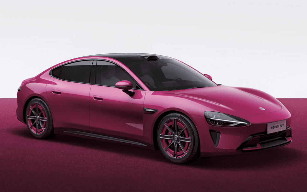 Xiaomi SU7 Limited Edition in Brillantem Magenta: Einzigartiges Design, exklusive Felgen und luxuriöse Ausstattung zum Jubiläum.