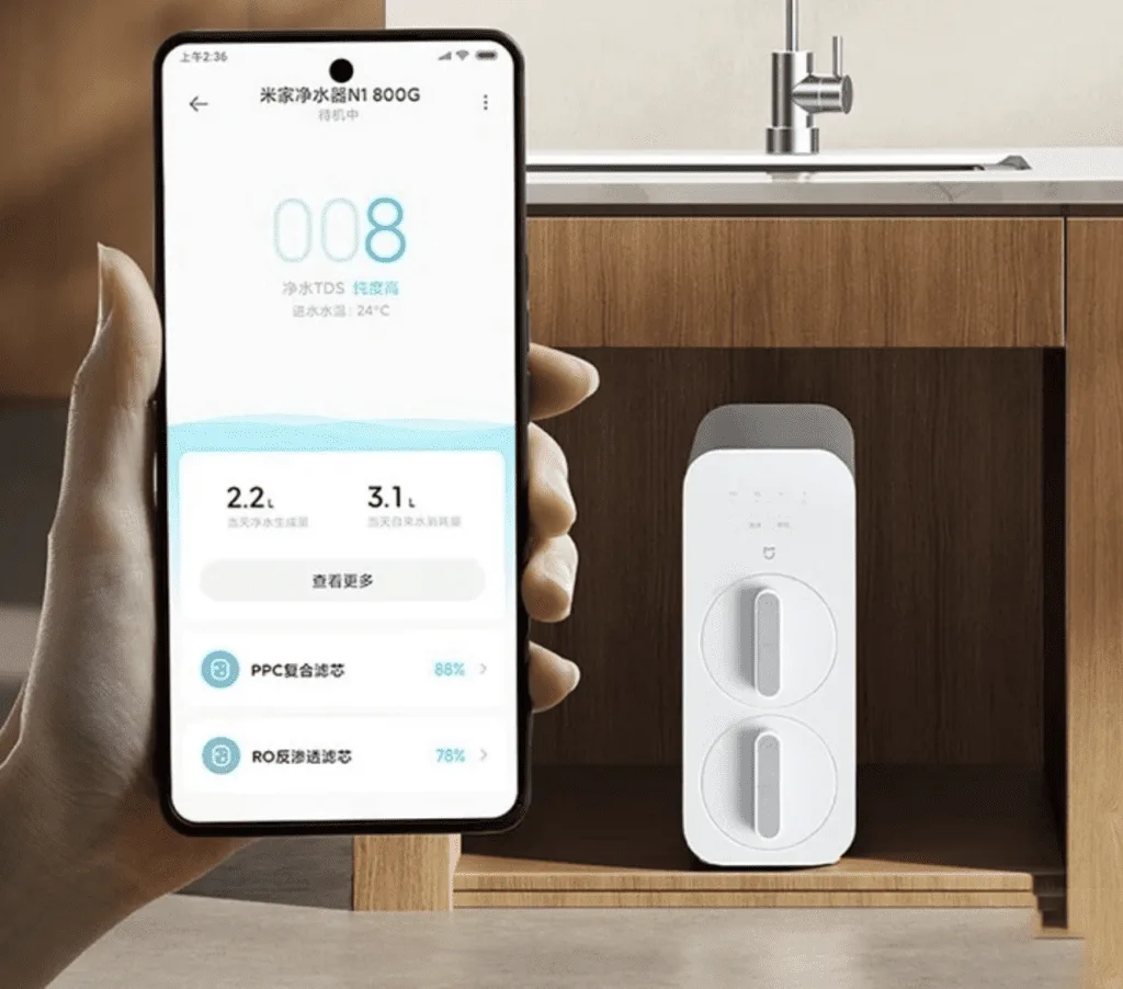 Der Xiaomi Mijia Mineralwasserreiniger liefert gesundes, mineralreiches Wasser. Ideal für Familien – smarter und effizienter Genuss, für nur 3.499 Yuan erhältlich.