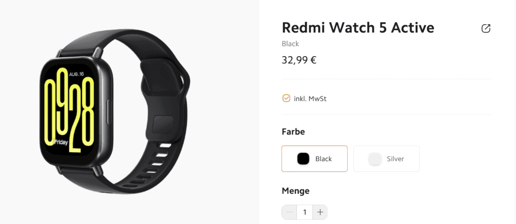 Der Xiaomi Redmi Watch 5 Active bietet nicht nur tolle Funktionen, sondern überzeugt auch mit einem unschlagbaren Preis-Leistungs-Verhältnis.