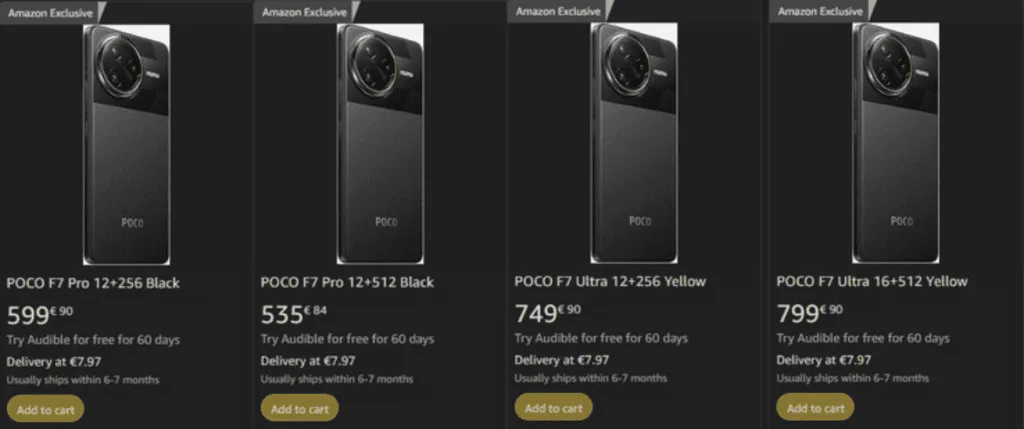 Die POCO F7 Serie, einschließlich F7 Pro und F7 Ultra, wird am 27. März 2025 erwartet, mit beeindruckenden Spezifikationen und wettbewerbsfähigen Preisen.