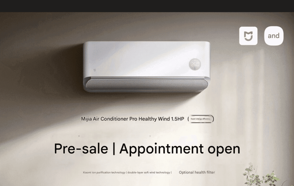 Die Xiaomi Mijia AC Pro Healthy Wind 1.5HP bietet mit ihrem Ionisierungsreinigungssystem und der HyperOS-Integration eine revolutionäre Kühlungslösung für moderne Haushalte.