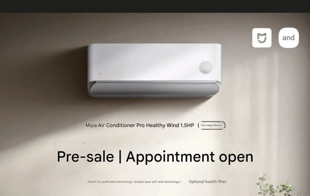 Die Xiaomi Mijia AC Pro Healthy Wind 1.5HP bietet mit ihrem Ionisierungsreinigungssystem und der HyperOS-Integration eine revolutionäre Kühlungslösung für moderne Haushalte.