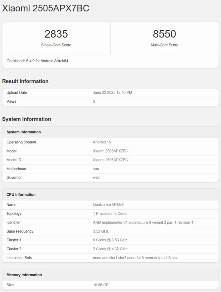 Der Xiaomi Mix Flip 2 beeindruckt mit leaked Geekbench-Ergebnissen. Snapdragon 8 Elite, riesiger Akku & Leica-Kameras. Alle Infos hier!
