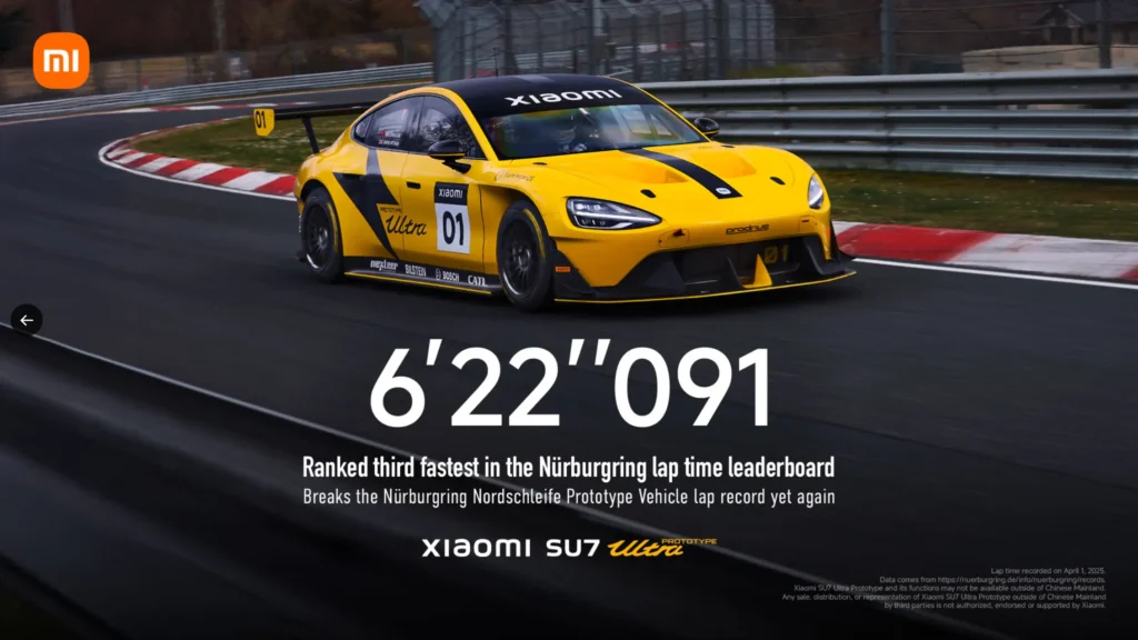 Die Xiaomi SU7 Ultra Nürburgring Edition: 1548 PS, Nürburgring-Rekord & limitierte Auflage. Erfahre alles über den Elektro-Renner!