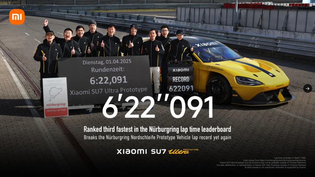Die Xiaomi SU7 Ultra Nürburgring Edition: 1548 PS, Nürburgring-Rekord & limitierte Auflage. Erfahre alles über den Elektro-Renner!