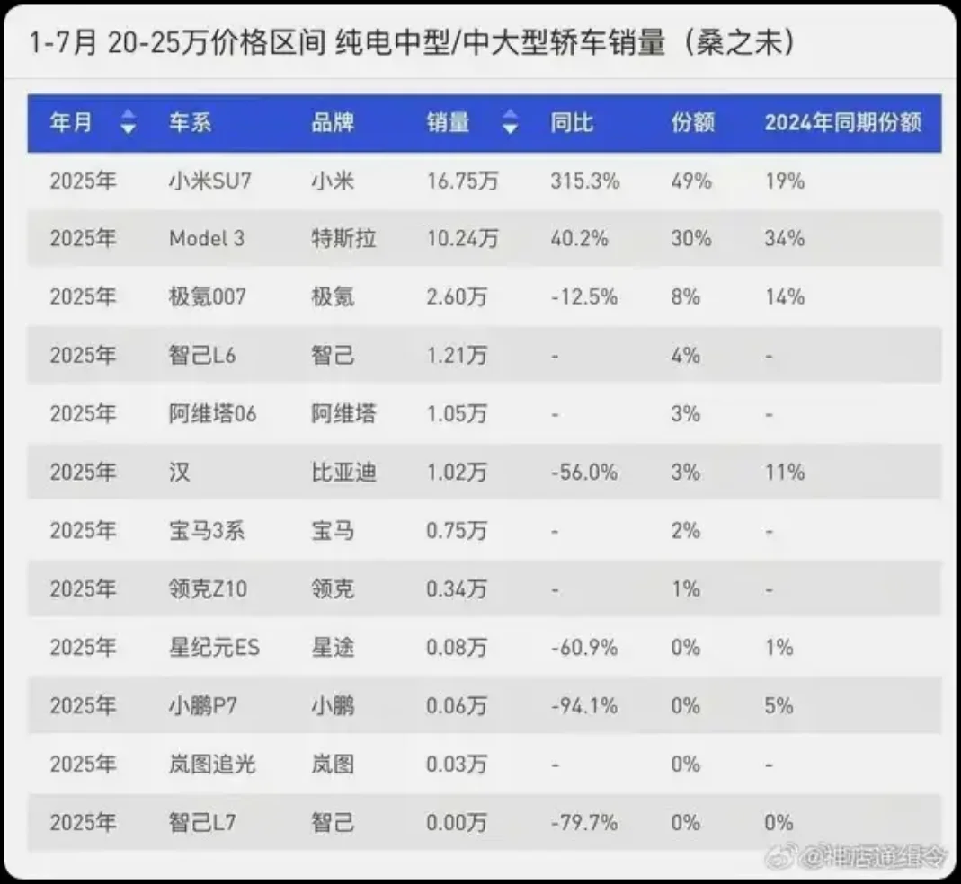 Xiaomi Tesla China Marktanteil Elektroautos