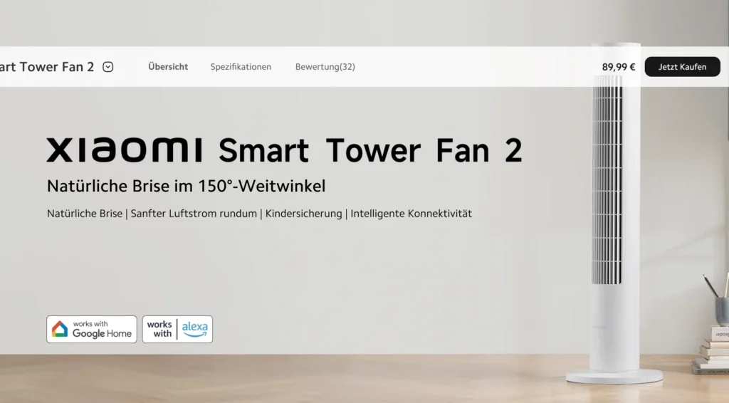 Xiaomi Smart Tower Fan 2 -