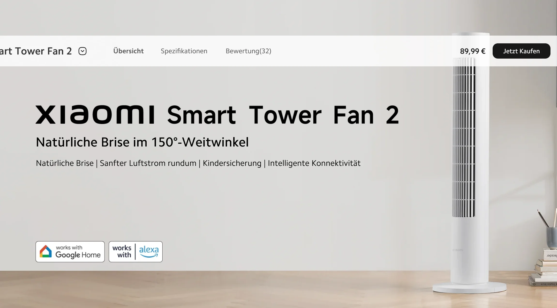 Xiaomi Smart Tower Fan 2 -